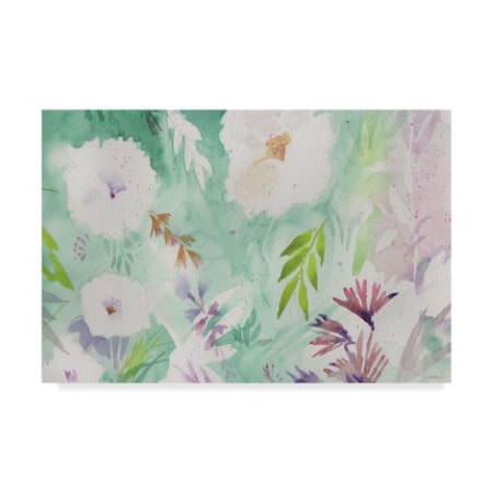 Sheila Golden 'Napa Garden White Flowers' Canvas Art,22x32